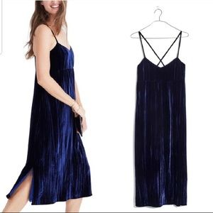 Madewell Velvet Empire Waist Dress